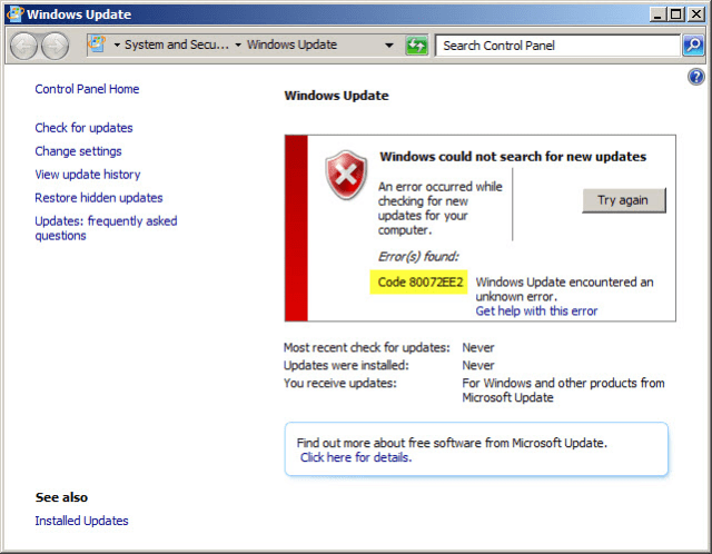 Código-80072EE2-windows-7-update-error