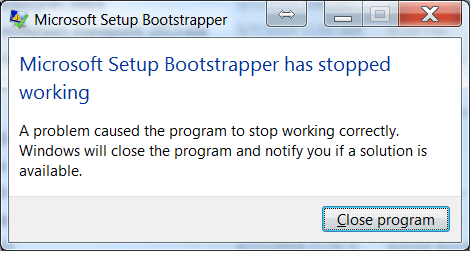 bootstrapper parou de funcionar